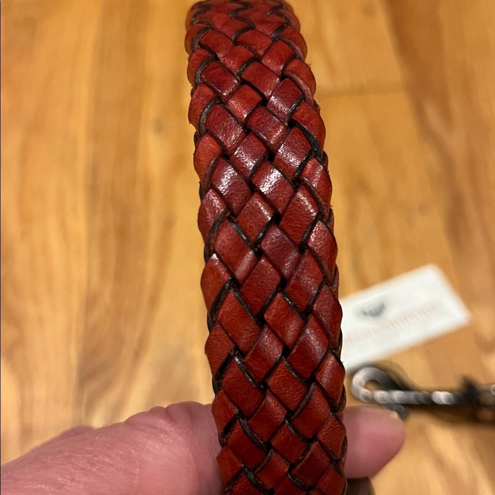 Northern Moods Red Braided Leather Dog Leash - Picture 4 of 6